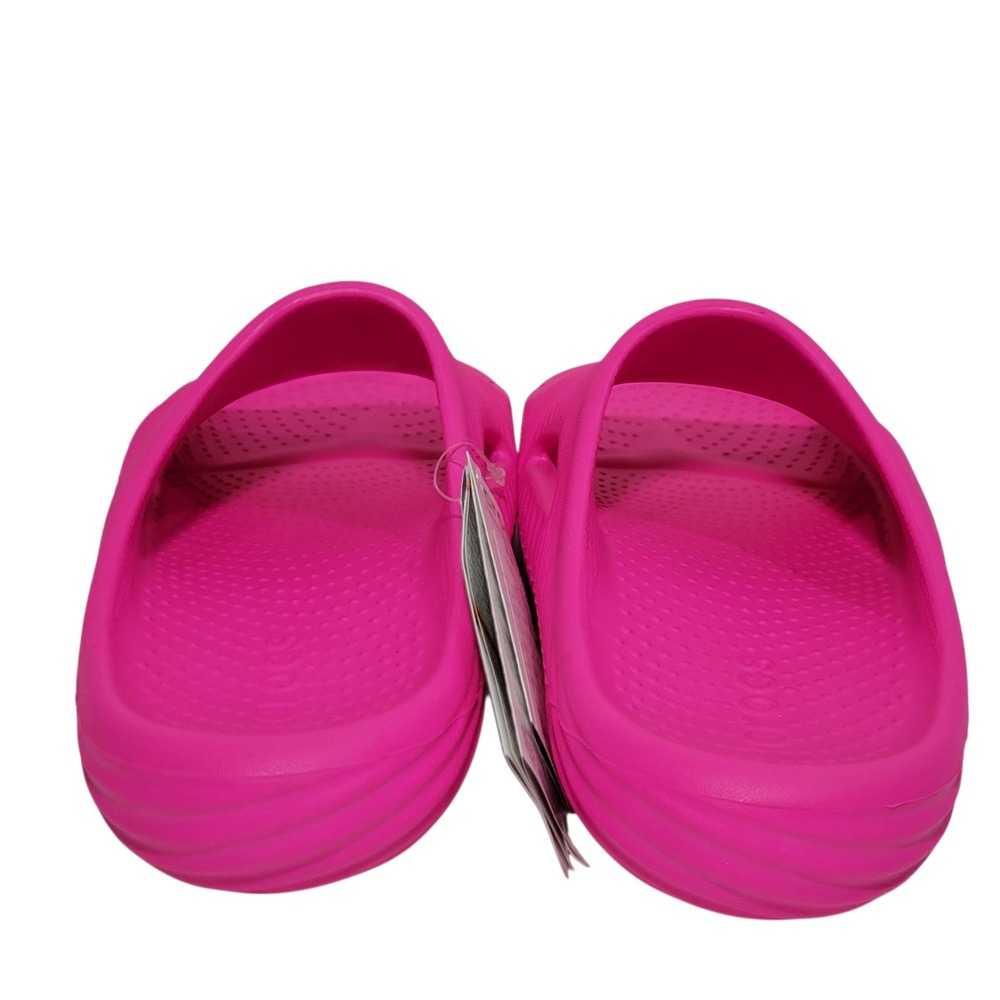 Crocs Mellow Tide Recovery Slides Womens 9 Mens 7 Pink Crush Comfort Sandals NEW - Picture 6 of 15